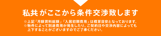 私達がここから条件交渉致します